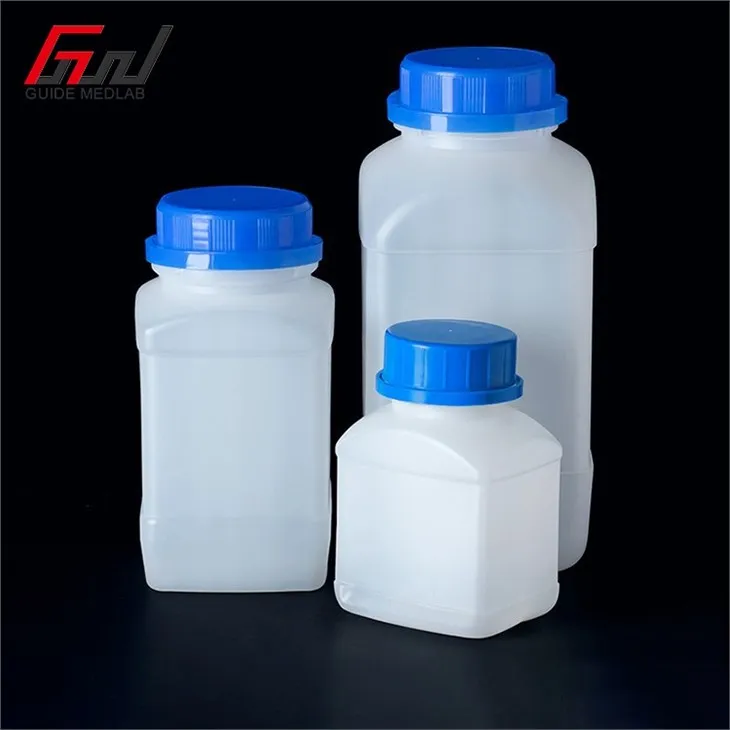 2 hdpe square reagent bottle